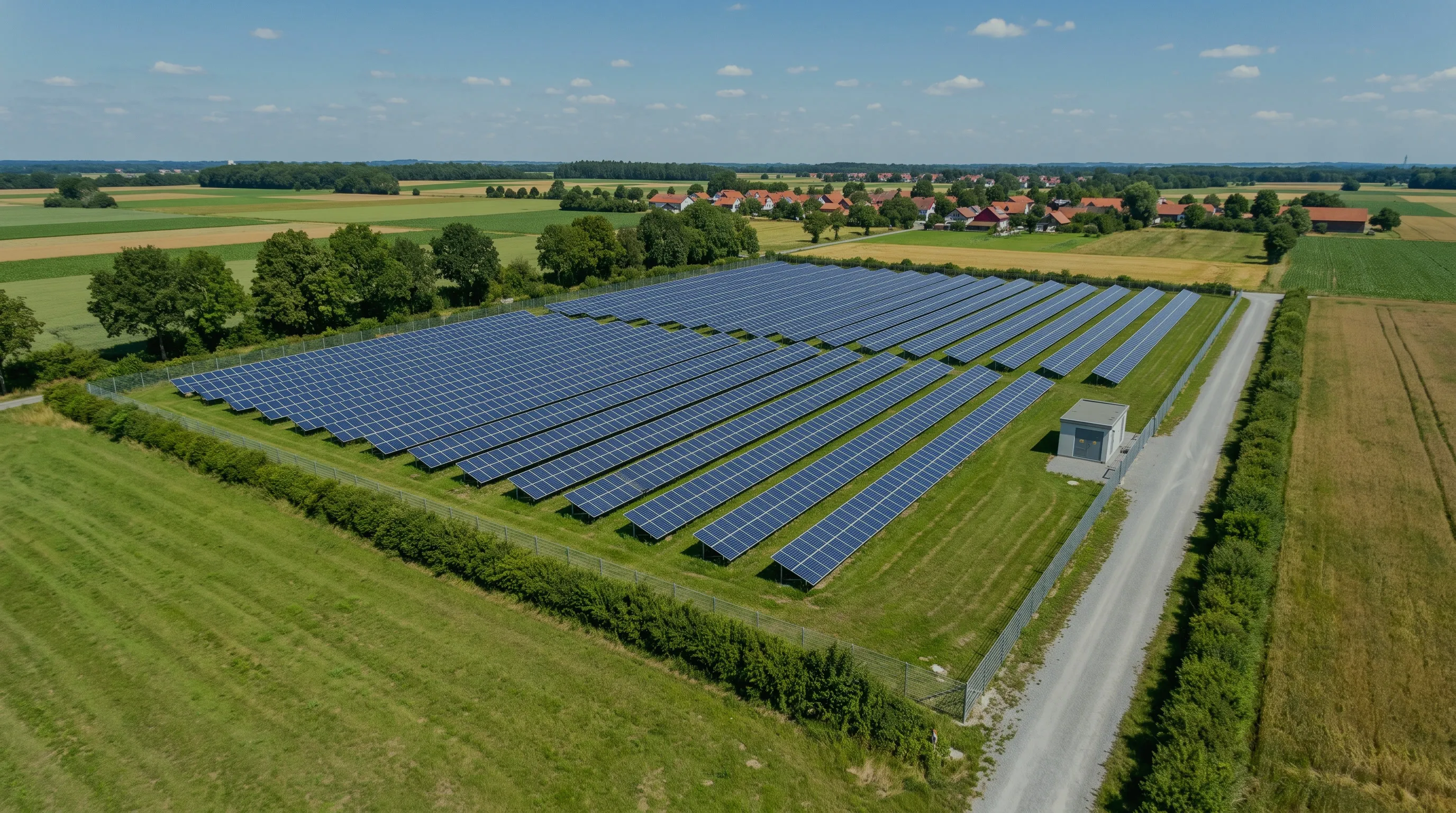 Die Freiflächenanlage Vogtland aus der Luft